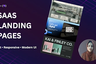build a modern saas landing page in react