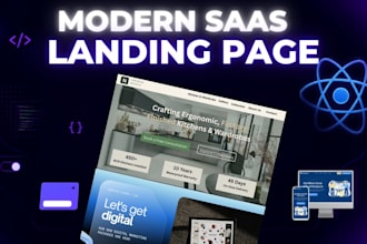 build a modern saas landing page in react