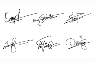 design handwritten signature logo or autograph