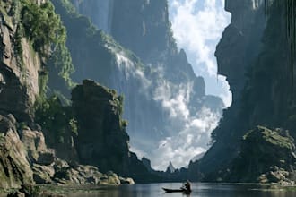 create 2d game environment concept art and illustration