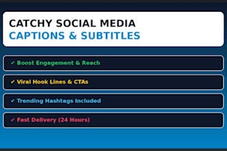 write engaging social media captions and subtitles
