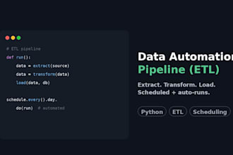build a python etl data automation pipeline