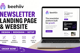 setup beehiiv newsletter design beehiiv landing page subsatck account manager