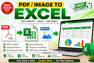 convert PDF or image to excel