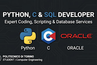 be your expert programmer in python, c, and sql