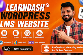 build learndash elearning and wordpress lms website