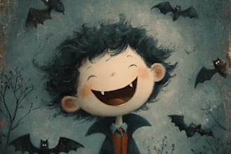 make cute fantasy horror vampire character art