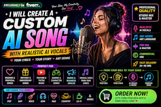 make a custom ai song with realistic vocals