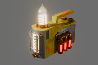 create stylized hardsurface 3d props for games