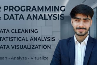 do r programming, data analysis, statistical analysis and visualization