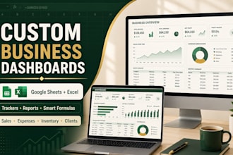 google sheets and excel business trackers dashboards
