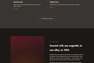 design a modern restaurant website with online reservation
