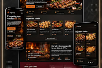 design a restaurant website with online food ordering