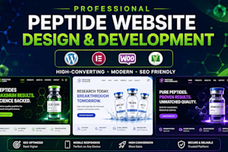 develop fda compliant peptide website, research peptide, ecommerce peptide store