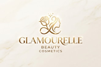 design a glamorous makeup logo for your brand