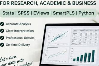 analyze your data using stata spss eviews smartpls or python