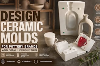 create multi part plaster molds for ceramic slip casting