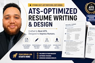 write and design your resume, CV, cover letter, and optimize linkedin