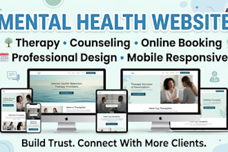 design a professional mental health, therapy and counseling website