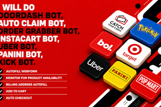 program doordash bot, auto claim, order grabber bot instacart, uber, panini kick