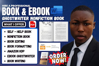 be your  creative ebook ghostwriter, self help ebook writer
