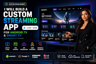 build a custom streaming app for andriod TV and smart TV