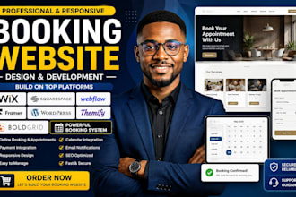build wix squarespace webflow framer wordpress themify boldgrid booking website