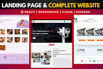 build a responsive react landing page