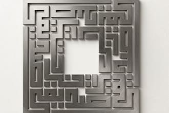 design a custom arabic or english kufic logo for your brand