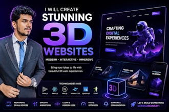 create a stunning interactive 3d websites