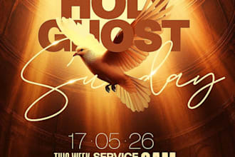 design professional church social media posts and graphics