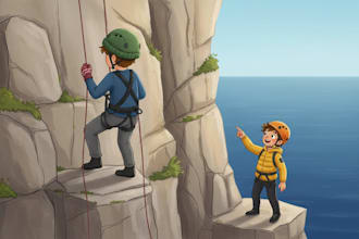 draw children story book illustration and children book illustration