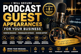 secure podcast guest appearances for your business
