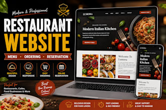 design a modern restaurant website with online menu and ordering