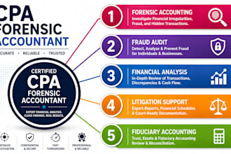 cpa review, perform forensic fiduciary accounting fraud audit litigation in 24hr