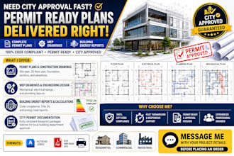 prepare permit plans mep drawings and building energy reports