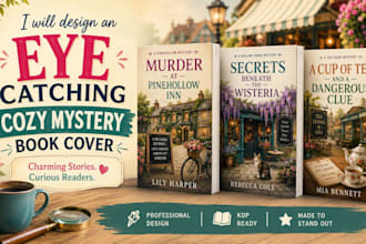 design an eye catching cozy mystery book cover