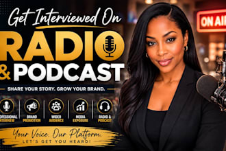interview you on radio and podcast for brand promotion
