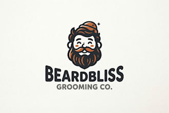 design a bold beard logo for your brand