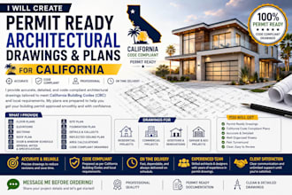 do full permit ready architectural drawings and plans for california