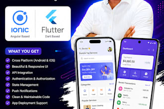 build a cross platform mobile app using ionic or flutter