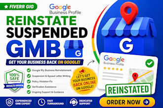 appeal,fix disabled google my business listing suspension issue to reinstate gmb