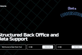provide structured back office and data support