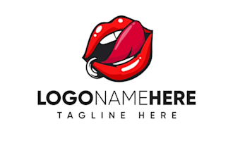 do luxury feminine modern beauty lips logo design