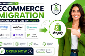 migrate weebly webflow godaddy bigcommerce medusa ecommerce to shopify store