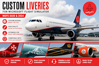 create a custom livery for your microsoft flight simulator aircraft