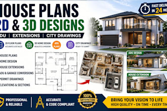 design house plans, 2d 3d floor plans, adu and extensions