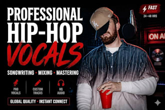 be your male rapper, rap vocals, rap feature for your song