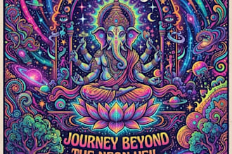 design colorful psychedelic posters