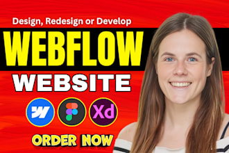 design redesign or develop webflow website, figma to webflow as webflow expert